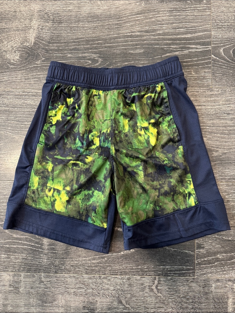 all in motion Navy and Green Tie-Dye Athletic Shorts